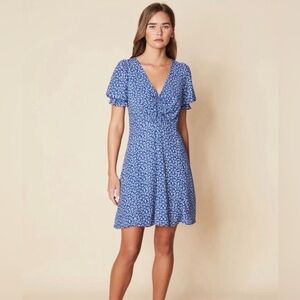 FAITHFULL THE BRAND Palma Mini Dress In Blue